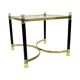 Hollywood Regency Side Table, Brass and Glass, 1970s, Maison Jansen Style