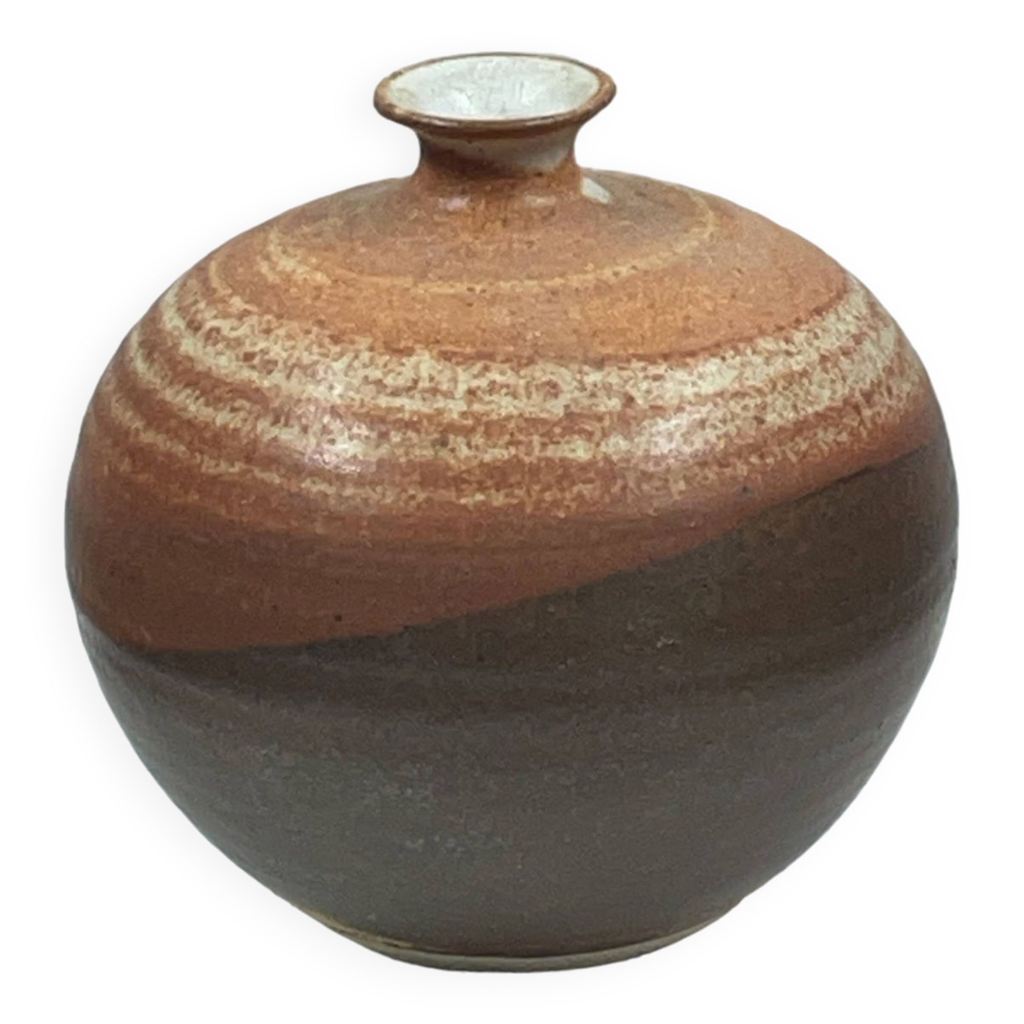 contemporary ceramic vintage soliflore ball vase 70" signature to identify