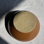 Moyen bol en grès Digoin Grès Pots France brun orange D17