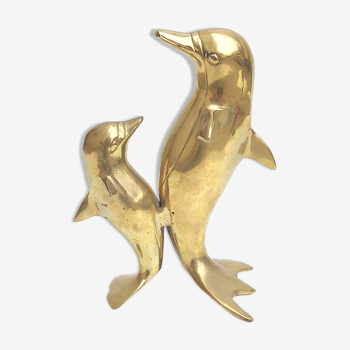 Vintage brass dolphins