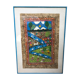 Table framed by a naïve Mexican illustration