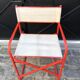 Folding metal armchair