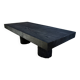 Log coffee table with burnt wood finish, shou-sugi-ban