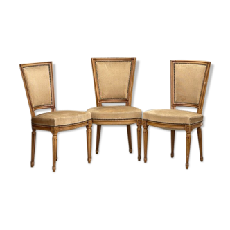 Suite de 3 chaises de style Louis XVI