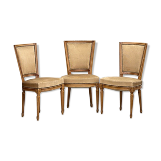 Suite of 3 Louis XVI style chairs
