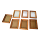 Set of 7 vintage rectangular wooden frames at will