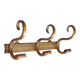 Coat rack 3 hooks in curved wood