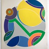 Original silkscreen signed and numbered by John Harrison LEVEE, Circle, 1975