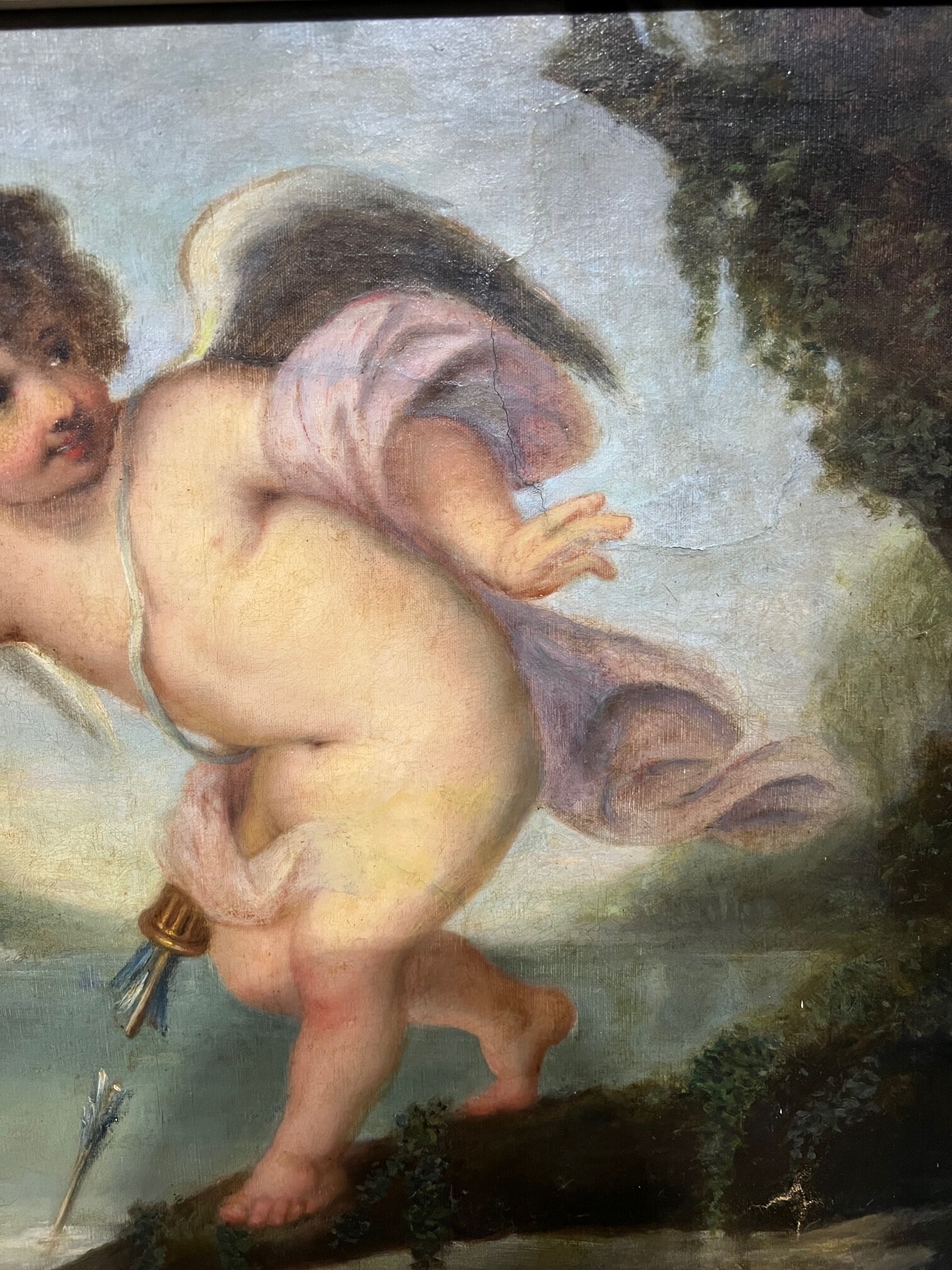 Painting "Cupid". Oil on canvas.