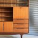 Very beautiful Scandinavian highboard in teak from the 1960s.