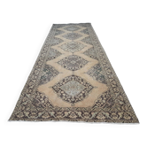 Vintage Turkish hallway rug 143x391 cm