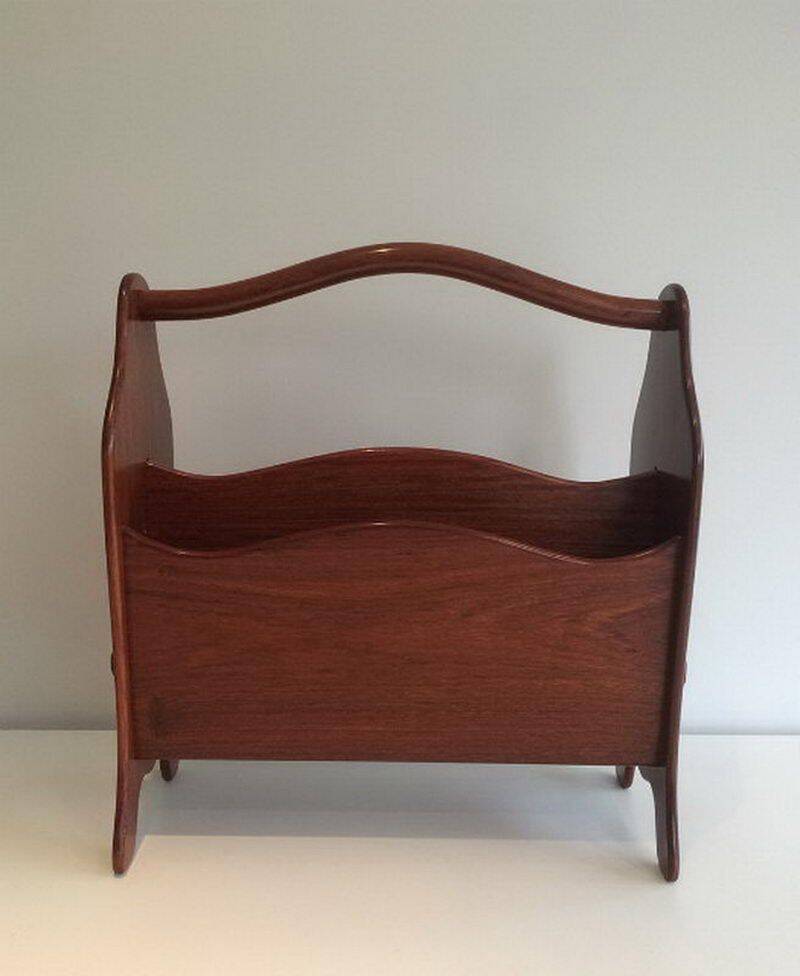 Scandinavian teak magazine rack