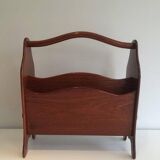 Scandinavian teak magazine rack