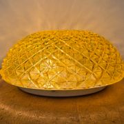 Vintage Glass Wall or Ceiling Light, 1970s