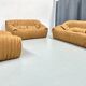 Sandra Sofa Set in Camel Leather by A.Hieronimus for Cinna/Ligne Roset,70s.