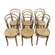 6 chairs bistro curved vintage wood