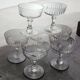 7 coupes à champagne en cristal 1950's