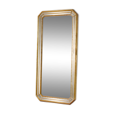 Grand miroir doré biseauté à parcloses vintage