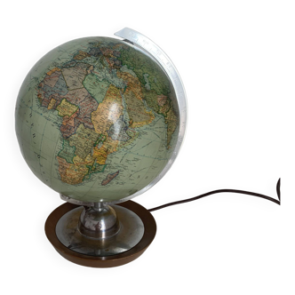 Vintage terrestrial globe 1960 jro verlag globus glass - 33 cm
