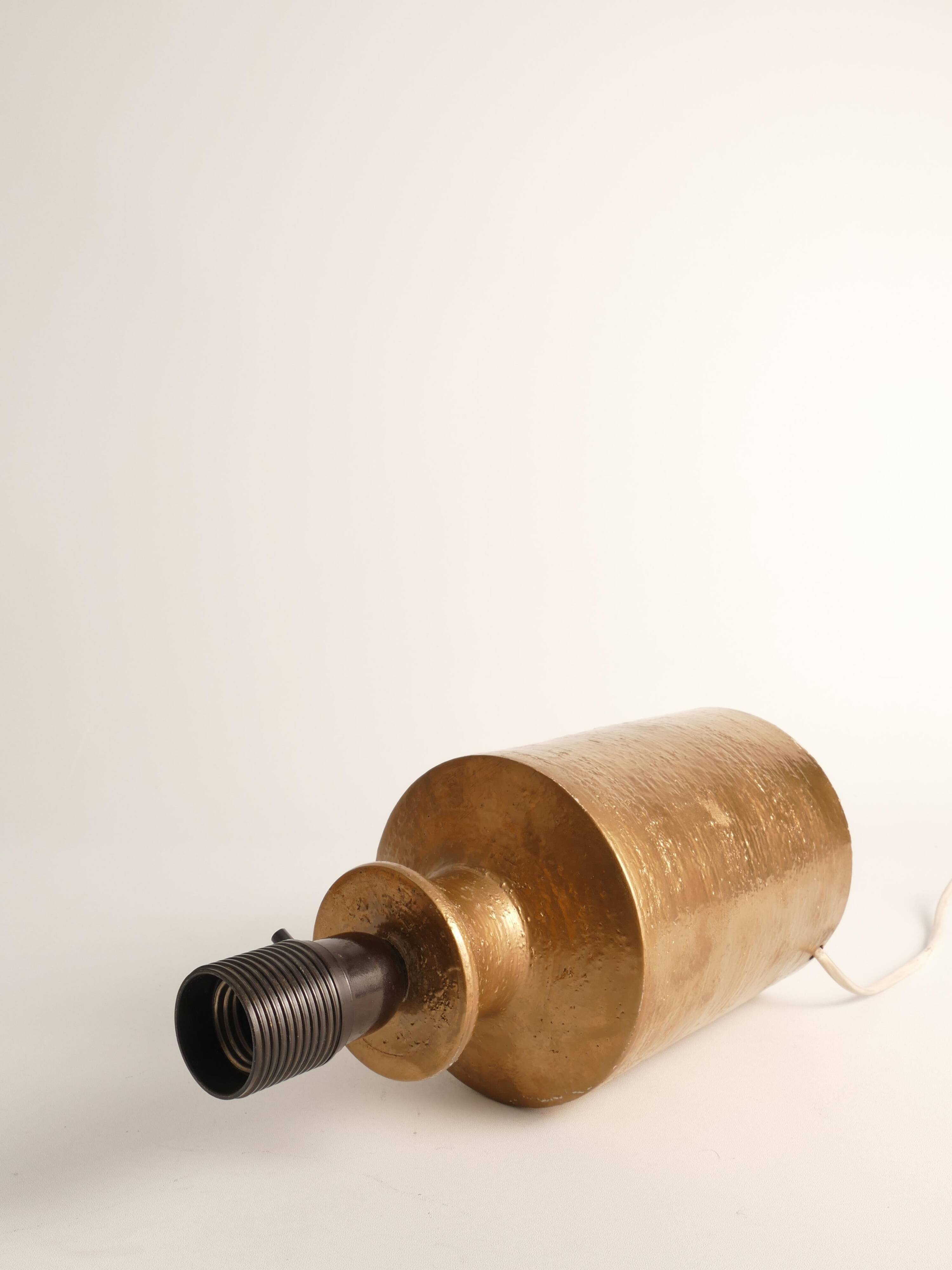 Gold Glazed Ceramic Table Lamp by Bitossi for Bergboms, 1970's