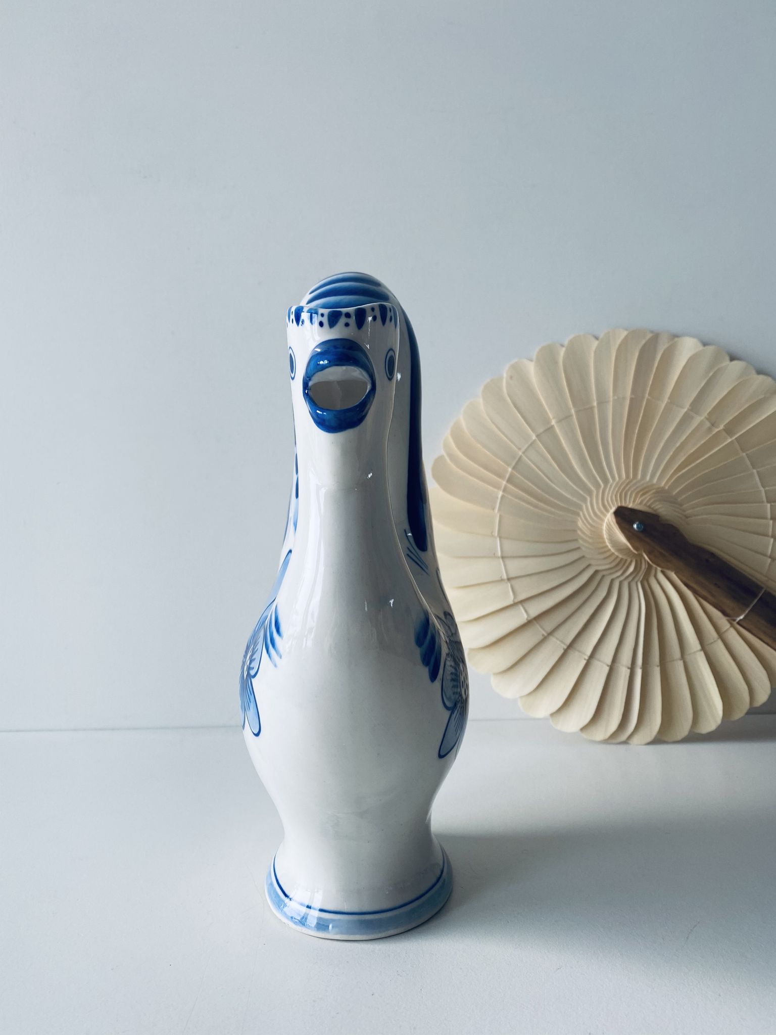 Old ceramic rooster pitcher