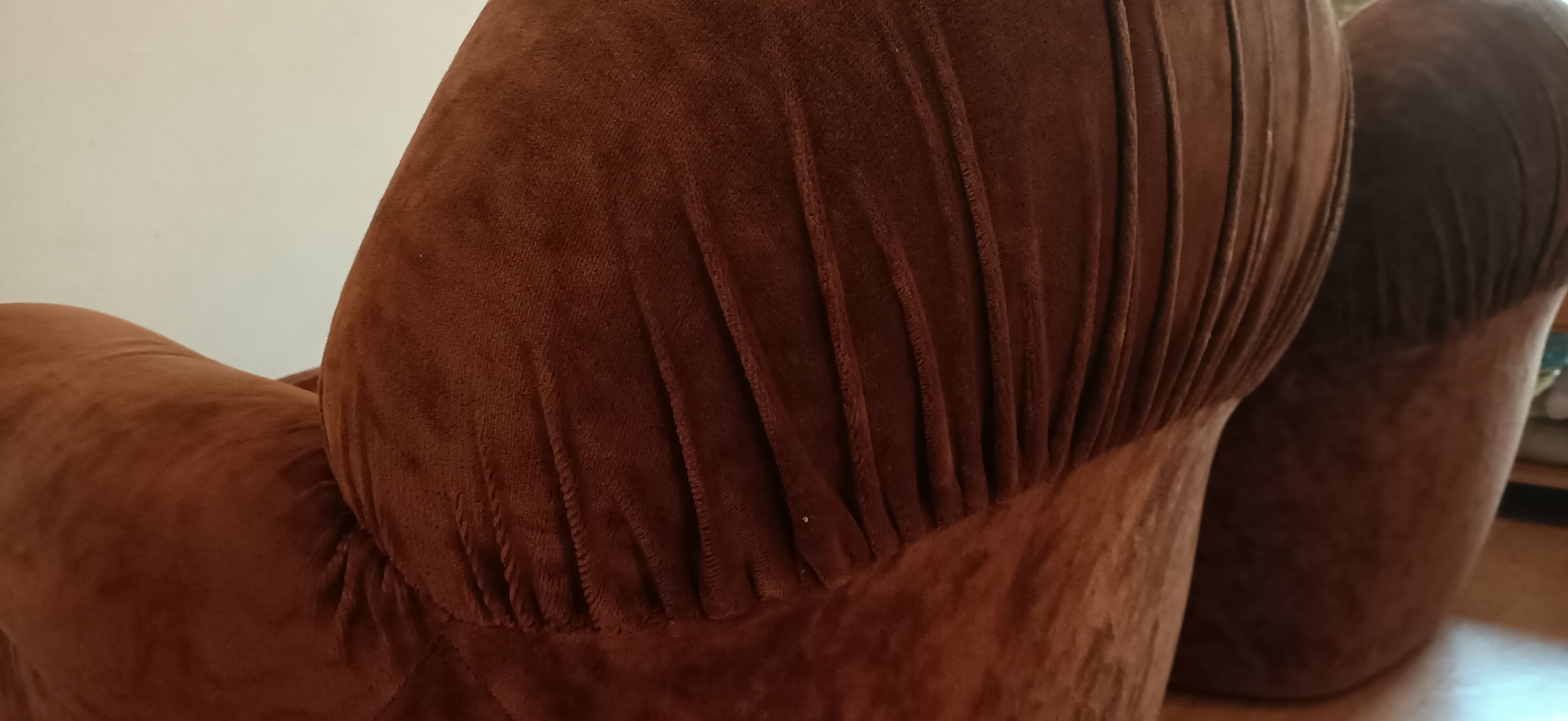 2 vintage velvet lounge chairs 70s