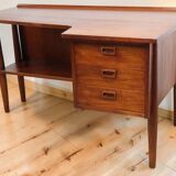Scandinavian "boomerang" free-form desk in teak - 1960s