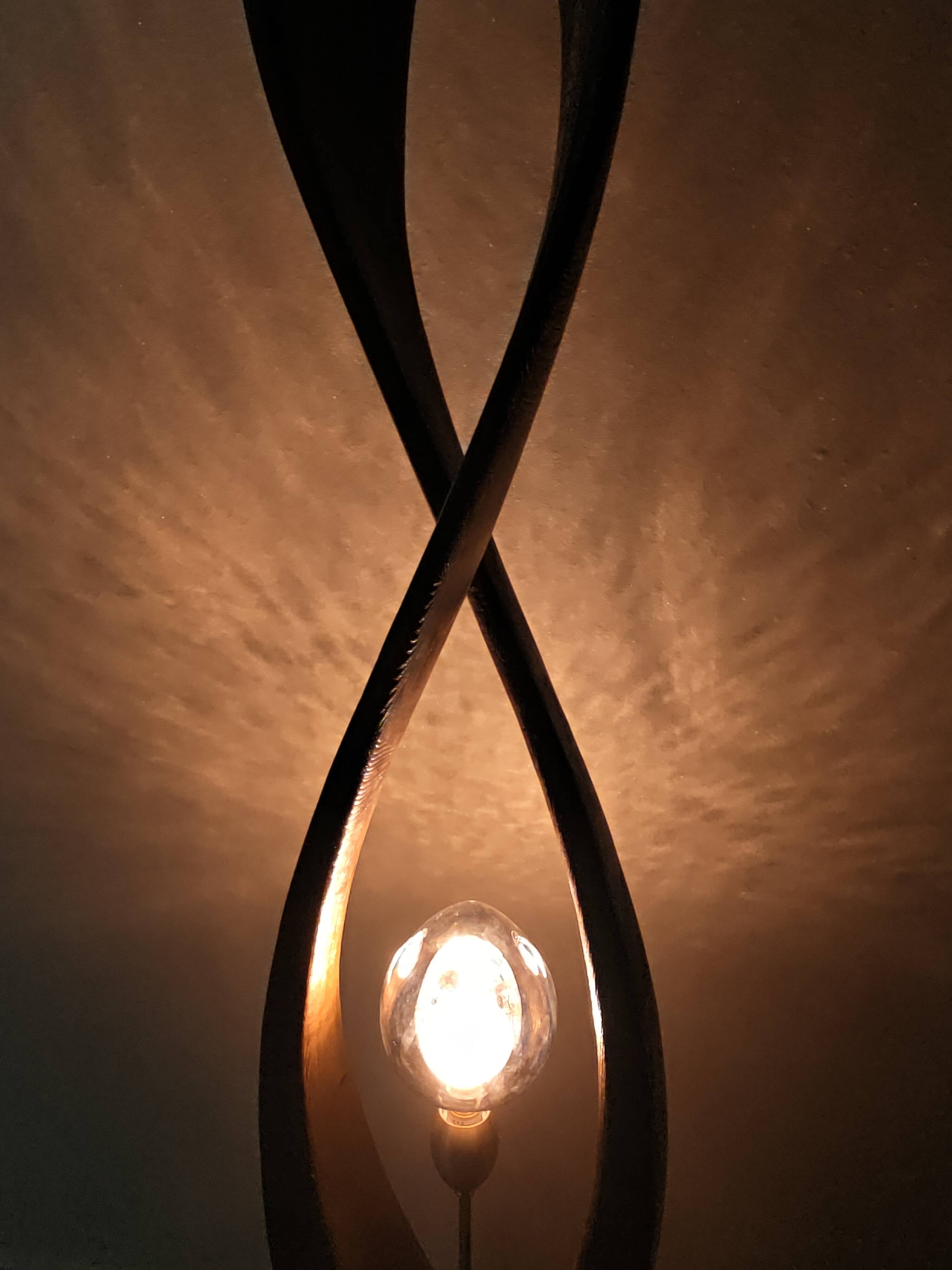 Abstract Wooden Standing Sculpture Floor Lamp by Flowlight Design Inifinity