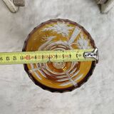 Amber crystal vase
