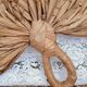 Heart fan in vintage woven palm leaves
