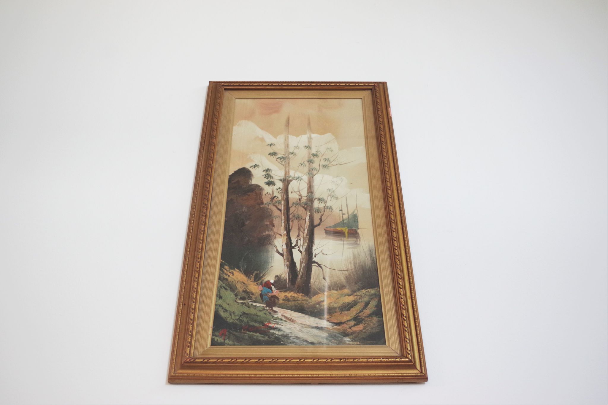 Paintings, oil on canvas, Moretti, 1970, set of 3