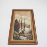 Paintings, oil on canvas, Moretti, 1970, set of 3