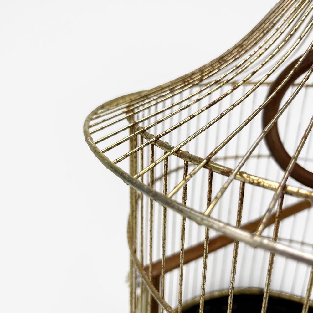 Golden bird cage with fine gold a.fay & co 1950
