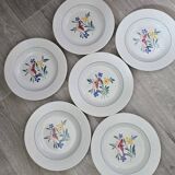 set of 6 Fabiola Digoin Sarreguemines soup plates