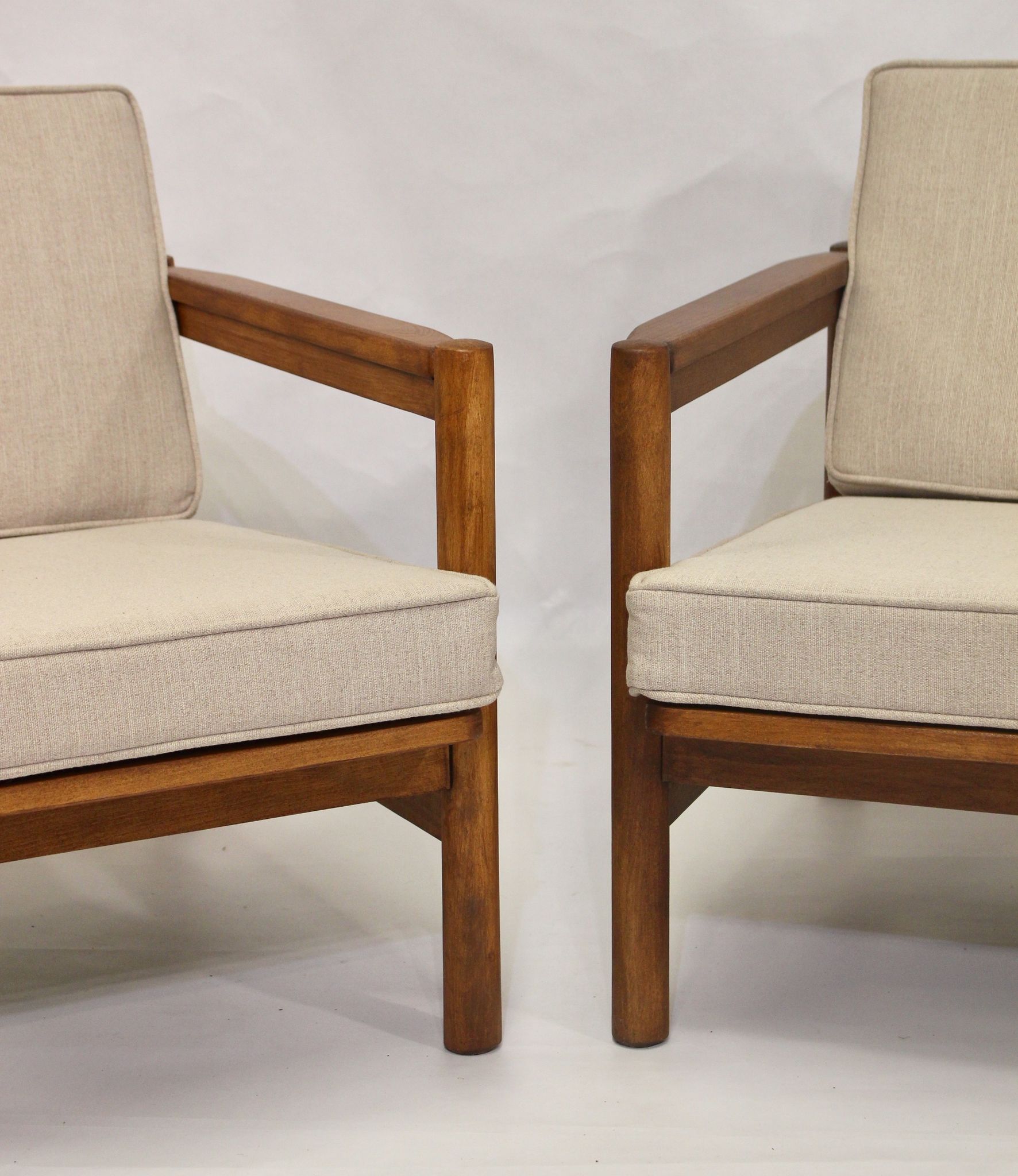 Pair of 60s Scandinavian style armchairs