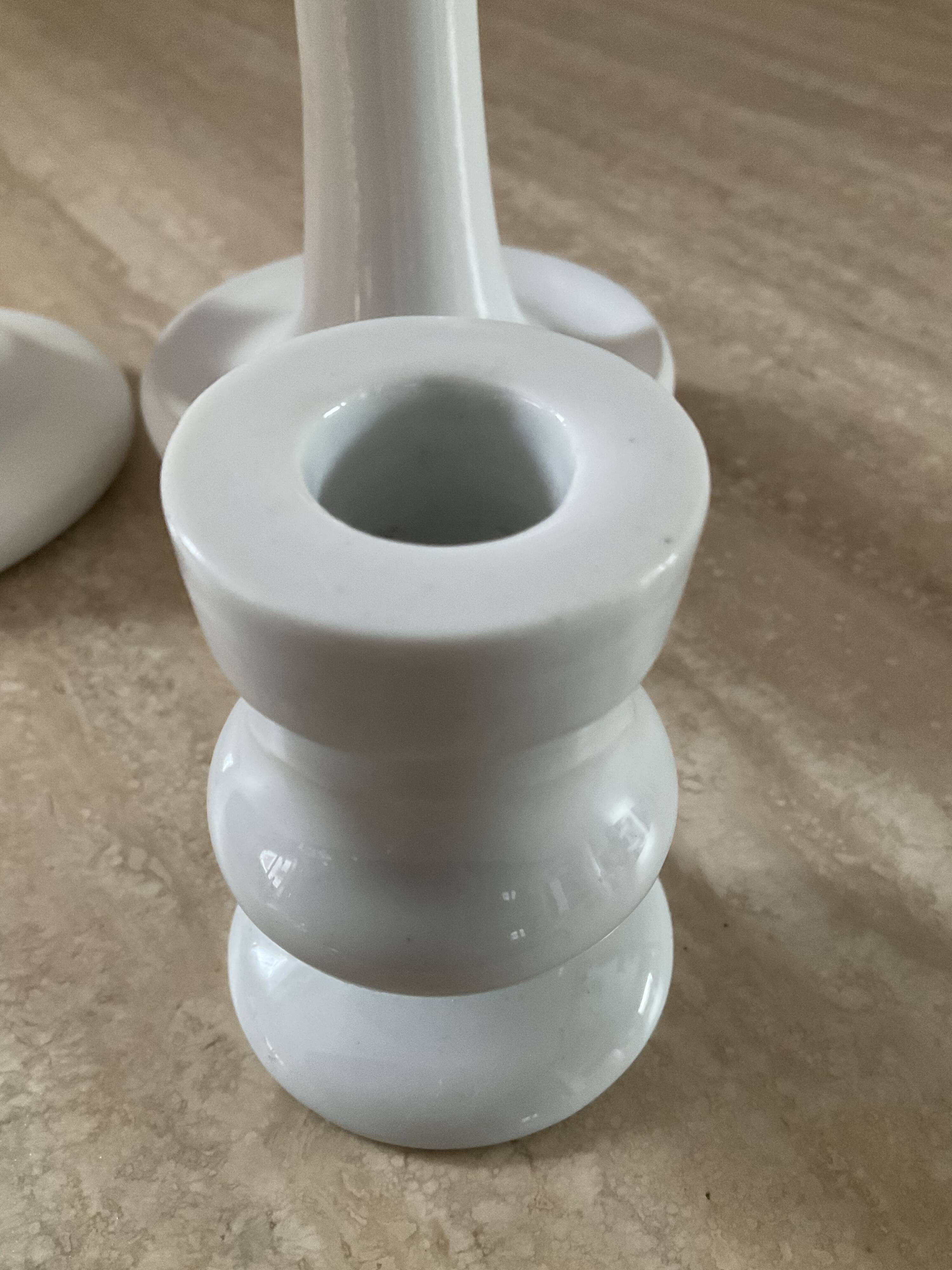 Series of 3 vintage candlesticks from the 60s and 70s