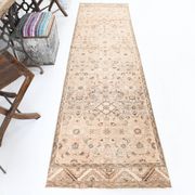 3x10 Nuances De Beige Tapis Terrestre Persan, 81x295Cm