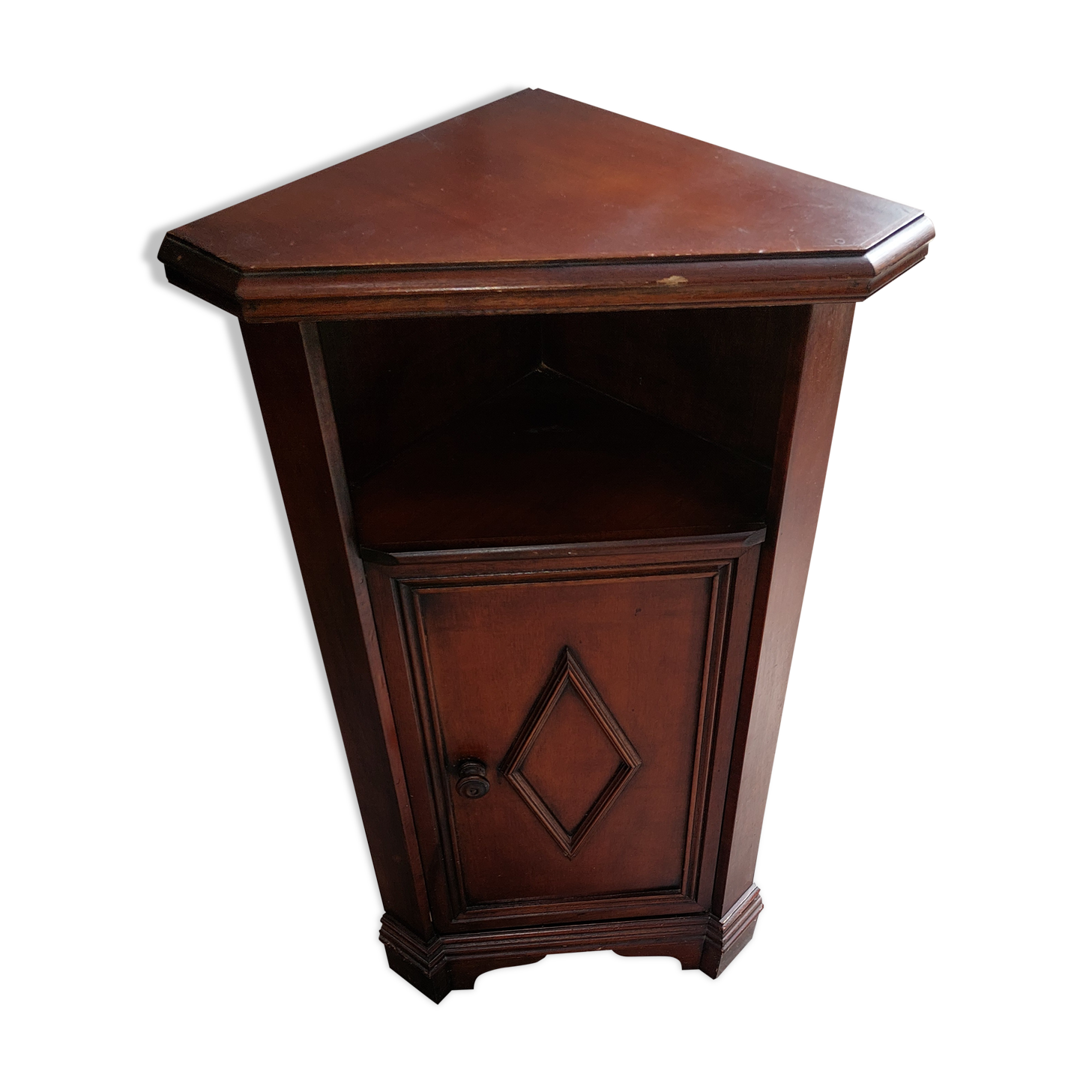 Small corner furniture in vintage wood used