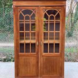 Louis XVI imperial display case with crosspieces and marquetry 110cm