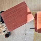 Paire de tables de chevets pieds compas métal