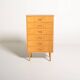 Six-Drawer Birch Chest, Scandinavia, 1950s/60s