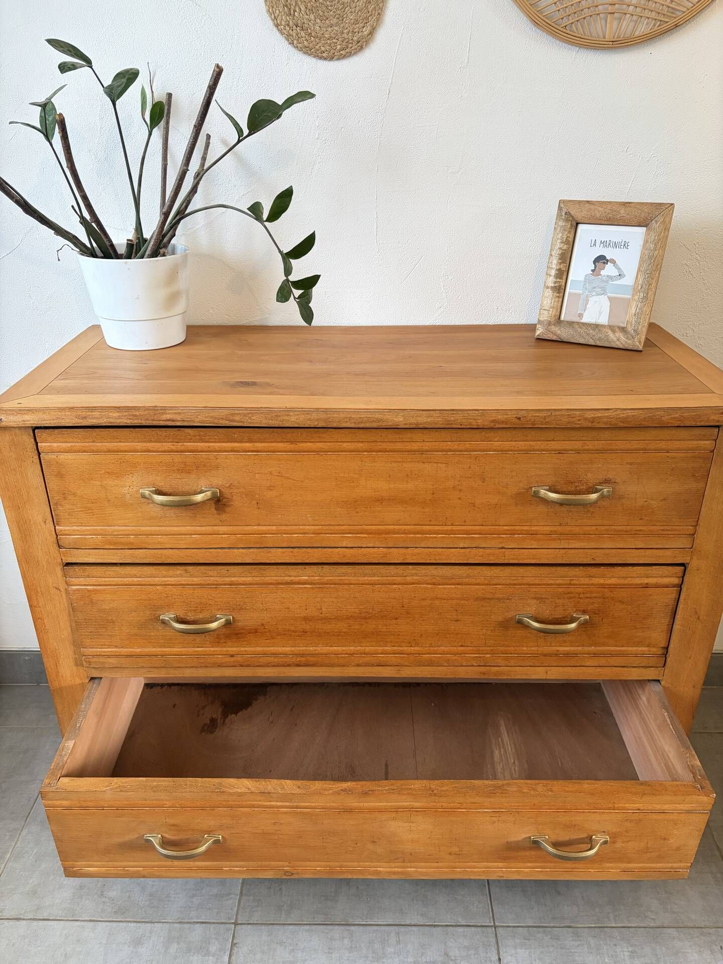 Commode vintage en chêne des années 60