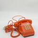 Vintage button telephone, Socotel S63, orange 🧡, 1984,