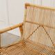 Vintage bamboo and rattan bench from the 1970s.