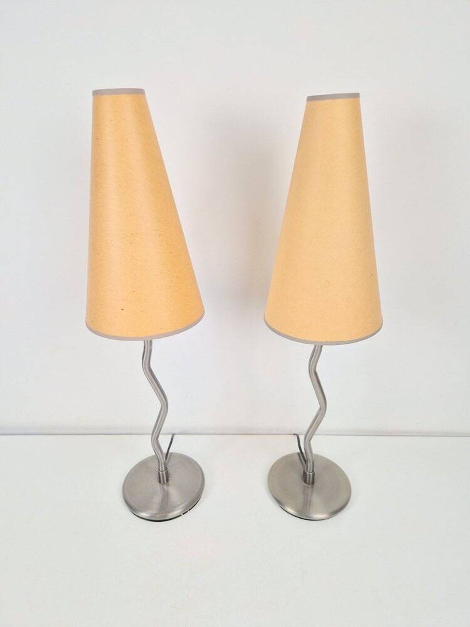 Lampes de table vintage Squiggle Antimon Zigzag d'Ikea, années 1990, ensemble de 2