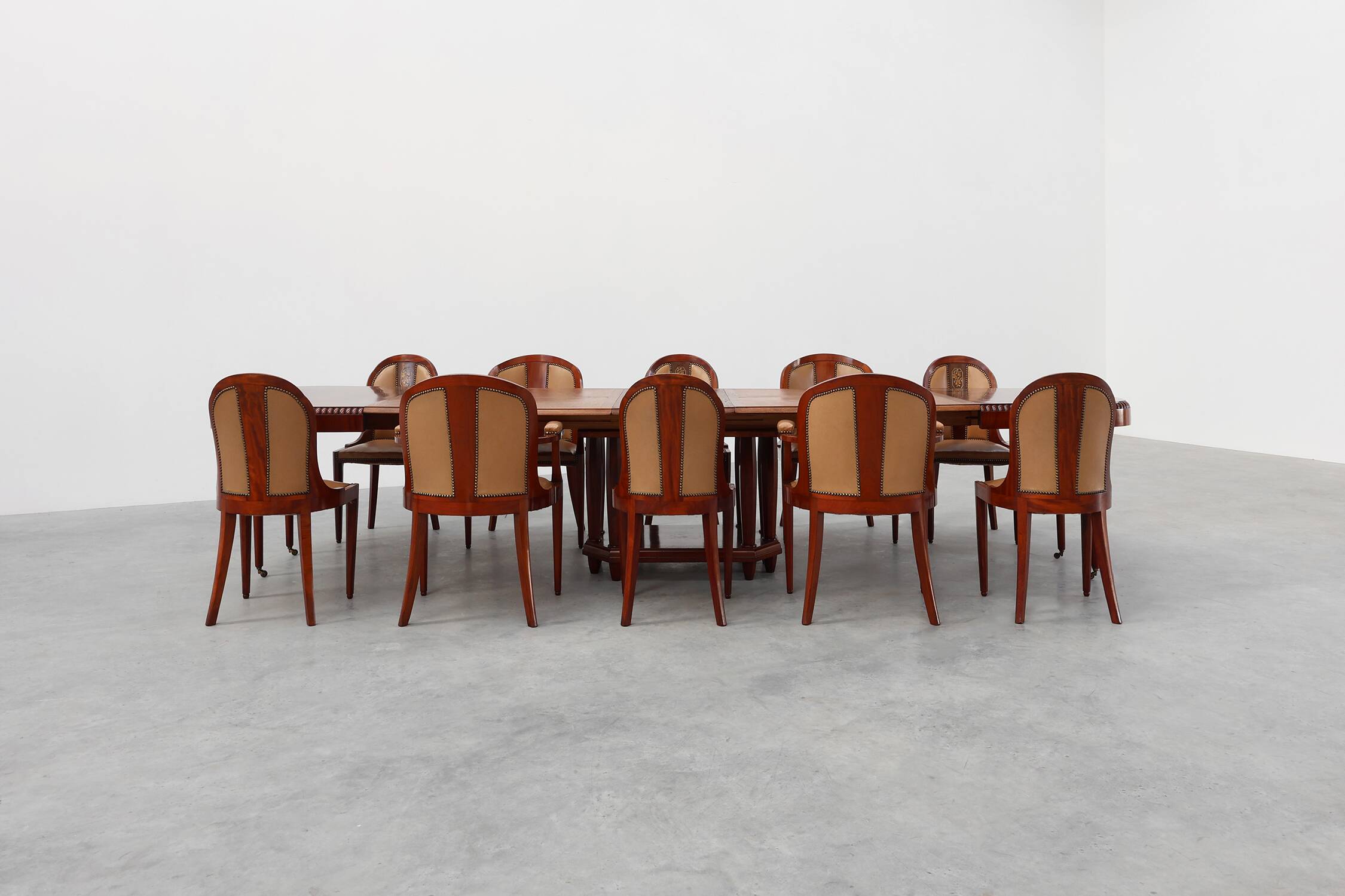 Set of 10 Art Deco chairs by De Coene, Belgium 1935