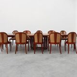 Set of 10 Art Deco chairs by De Coene, Belgium 1935