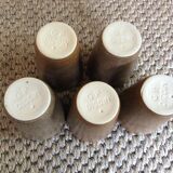 Series of 5 sandstone cups