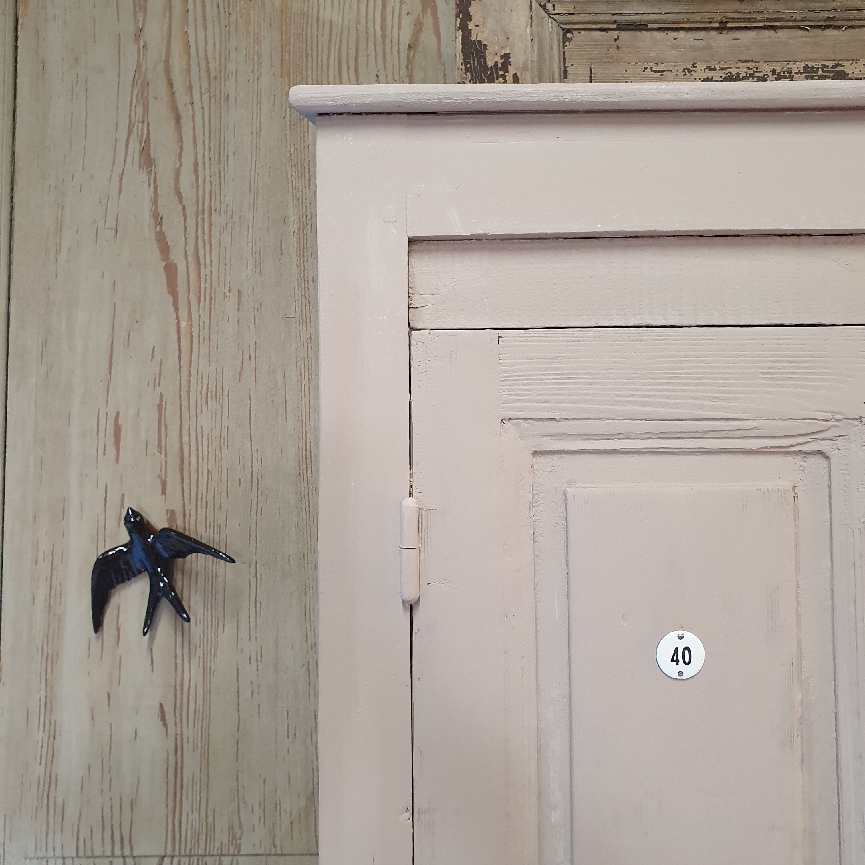 Old wooden cloakroom