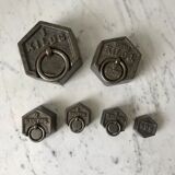 Ensemble de poids anciens de mesure début xxème
